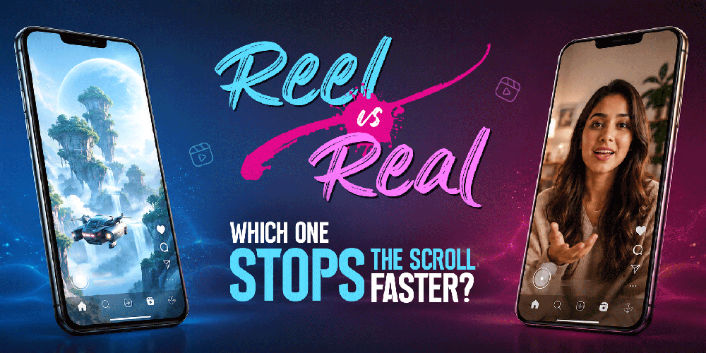 Real vs AI Reels: Which One Stops the Scroll Faster?